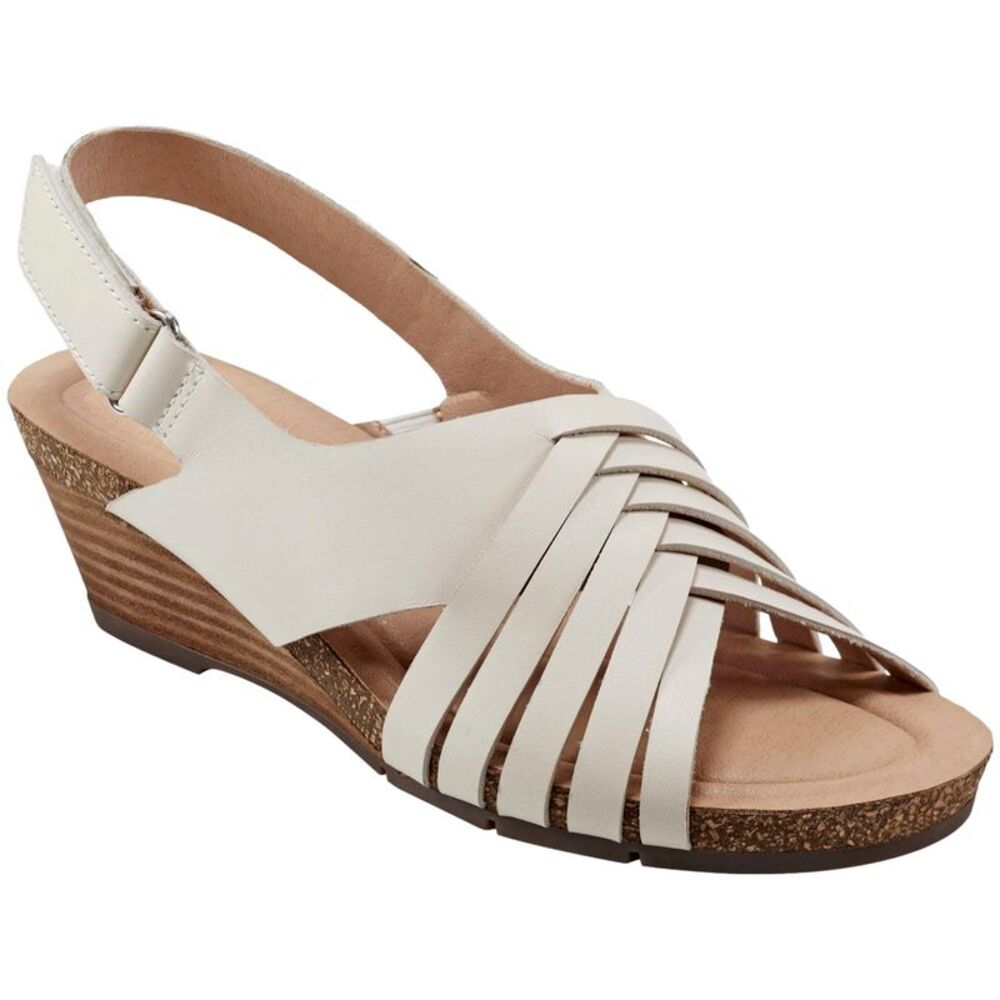 Earth HARTIE Wedge Sandals White ETHARTIE Women's